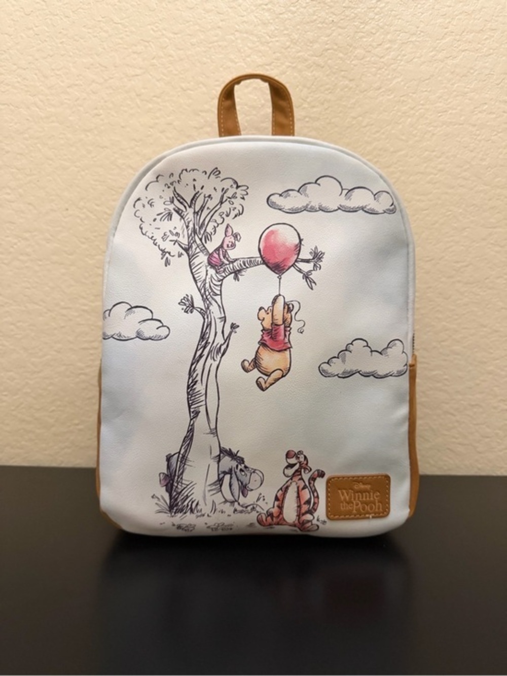 Disney Kids Backpack in Light Blue with Pink Balloon Artwork